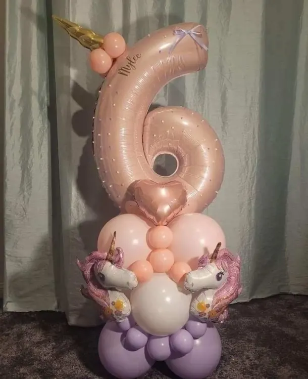 6th Birthday Unicorn Balloon
