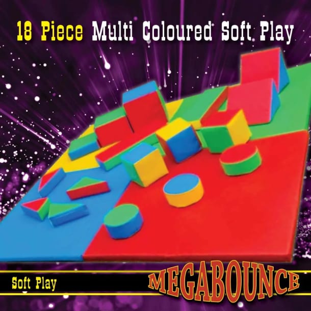 18 Piece Multi Coloured Soft Play
