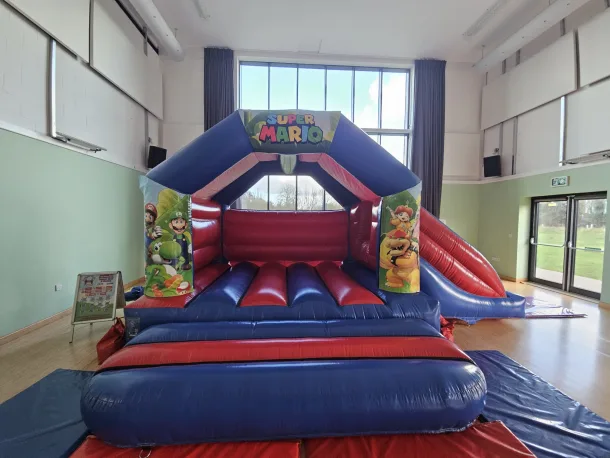 12ft X 15ft Football Side Slide Blue And Red Castle