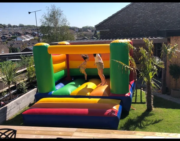 11x14ft Rainbow Bouncer Backyard Bouncers