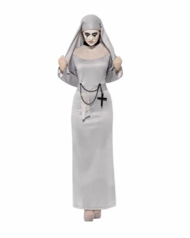 Gothic Nun Fancy Dress Costume