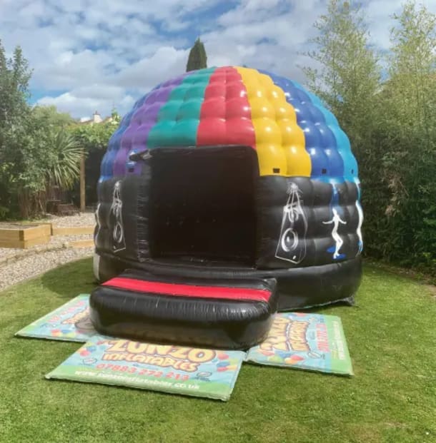 Mini Multi-coloured Disco Dome 12ft W X 15ft L X 10.33ft H