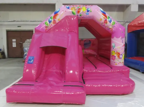 New Pink Party Front Slide Castle Hire Liverpool