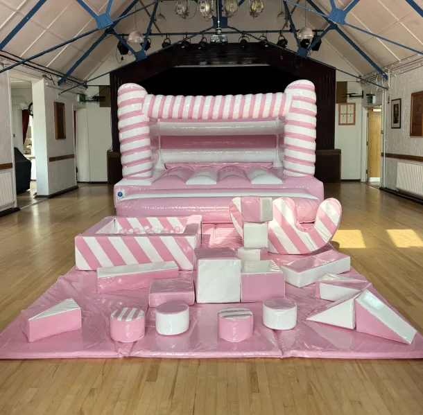 Pink And White Castle And Soft Play Package