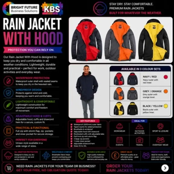 Rain Jacket With Hood