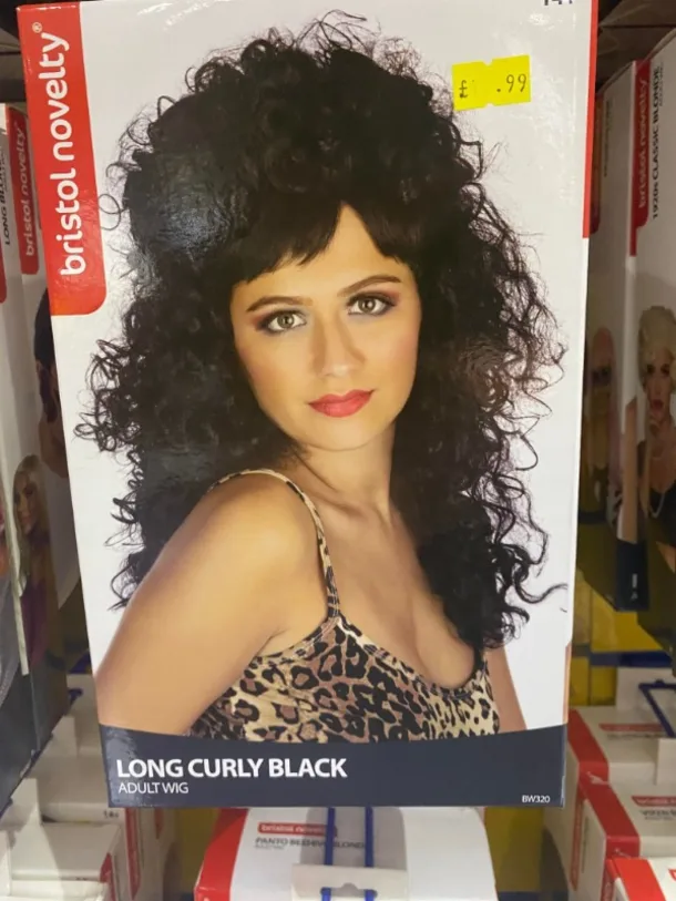 Long Curly Black Wig