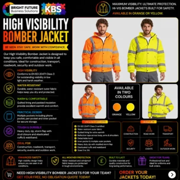 High Visibility Bomber Jacket