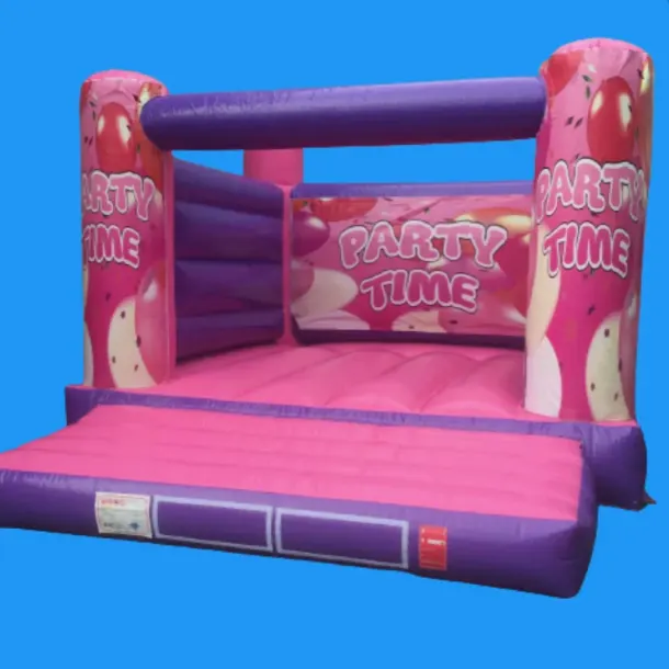 Pink Party Time Bouncy Castle