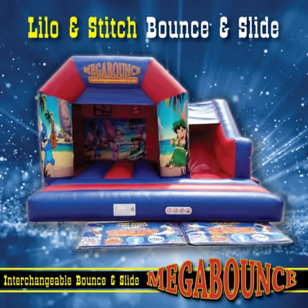 15ft X 15ft Lilo And Stitch Themed Bouncy Castle