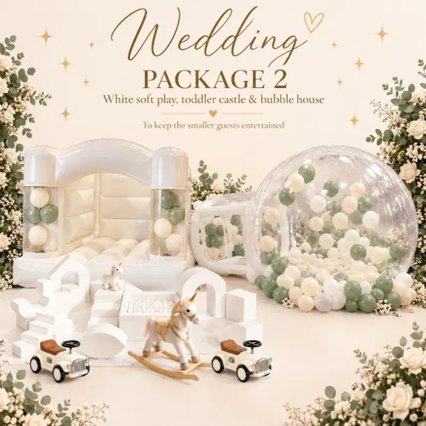 Wedding  Package 2- Toddler Bouncy Castle Soft Play And Bubble House