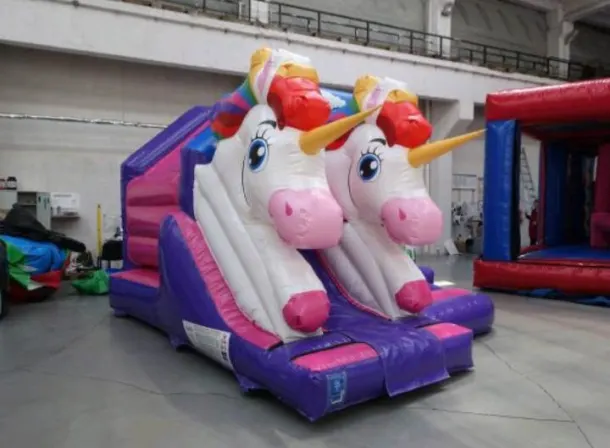 Unicorn Combo Castle With Front Slide