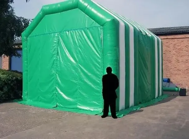 Tall Inflatable Worktent With Side Roll-up Door And Internal Wall