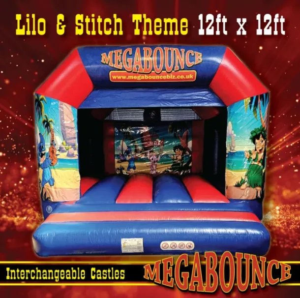 12ft X 12ft Lilo And Stitch Interchangeable Bouncy Castle