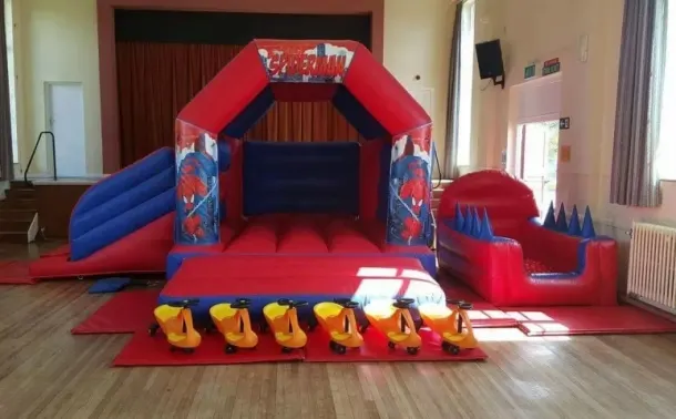 Themed Bouncy Castle With Slide And Ballpool And 6 Didi Cars