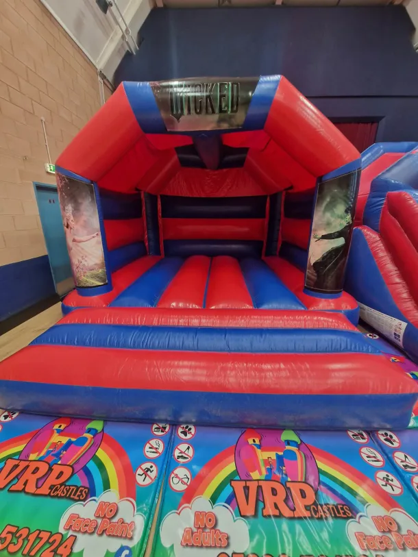 Wicked Bouncy Castle Red And Blue