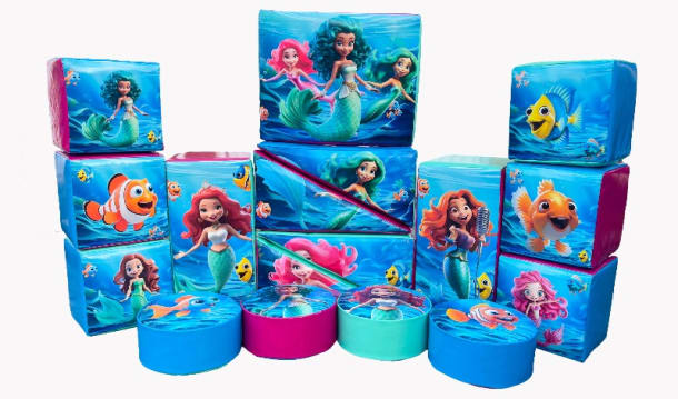 Mermaid V2 17 Piece Soft Play Block Set