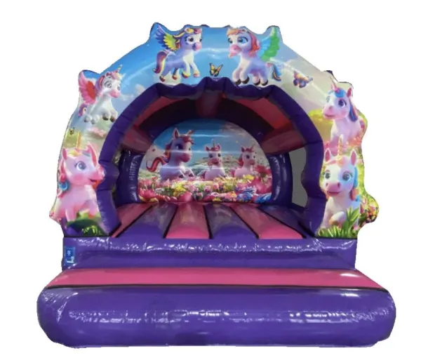 Curved Unicorn Bouncy Castle