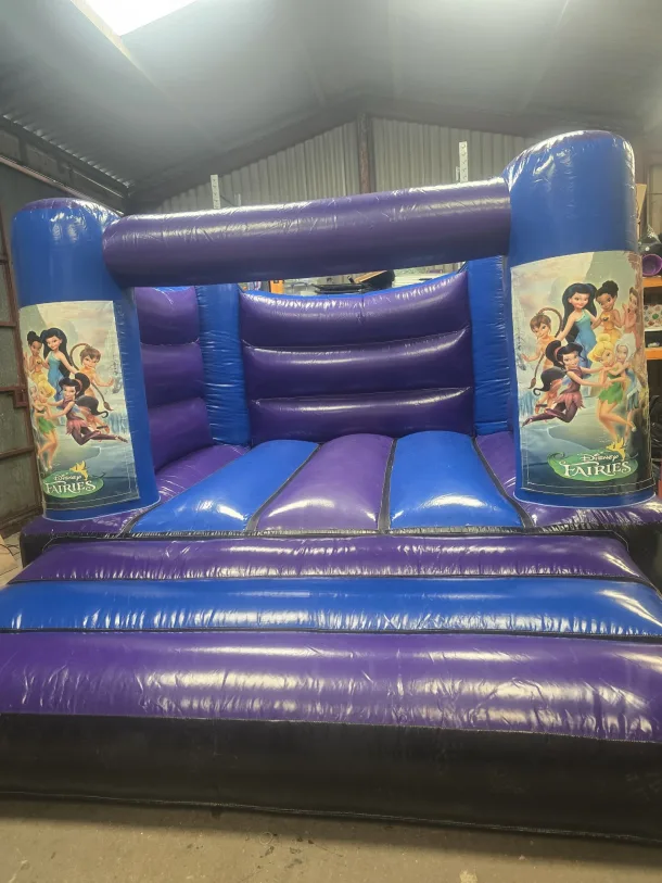 Blue And Purple Tinkerbell H Frame Bouncy Castle