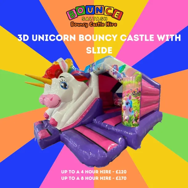 3d Unicorn Bouncy Castle