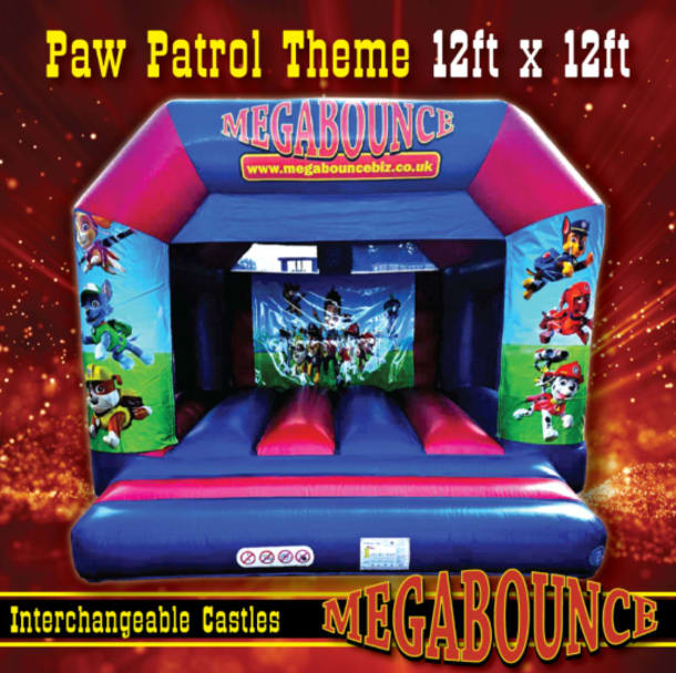 12ft X 12ft Paw Patrol Interchangeable Bouncy Castle