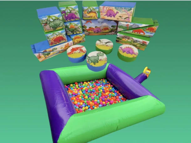 Green-purple Ball Pool  Dinosaur Soft Play
