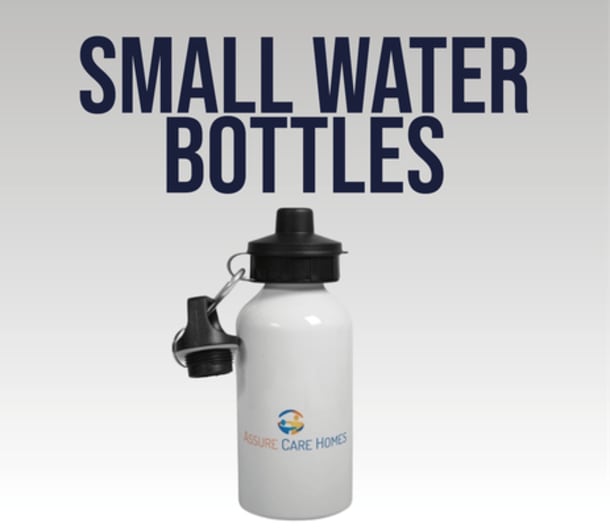 Small Personalised Water Bottles - White
