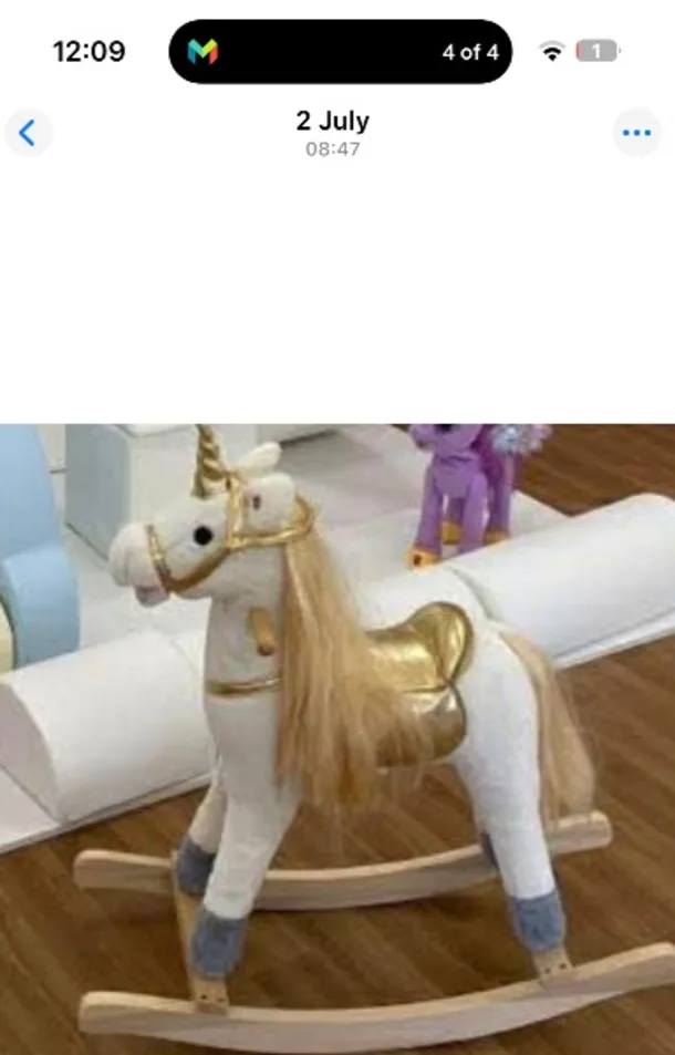 White And Gold Rocking Horse