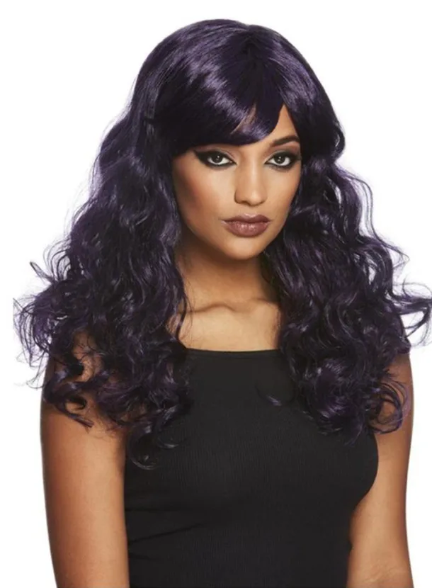 Gothic Black And Purple Wig