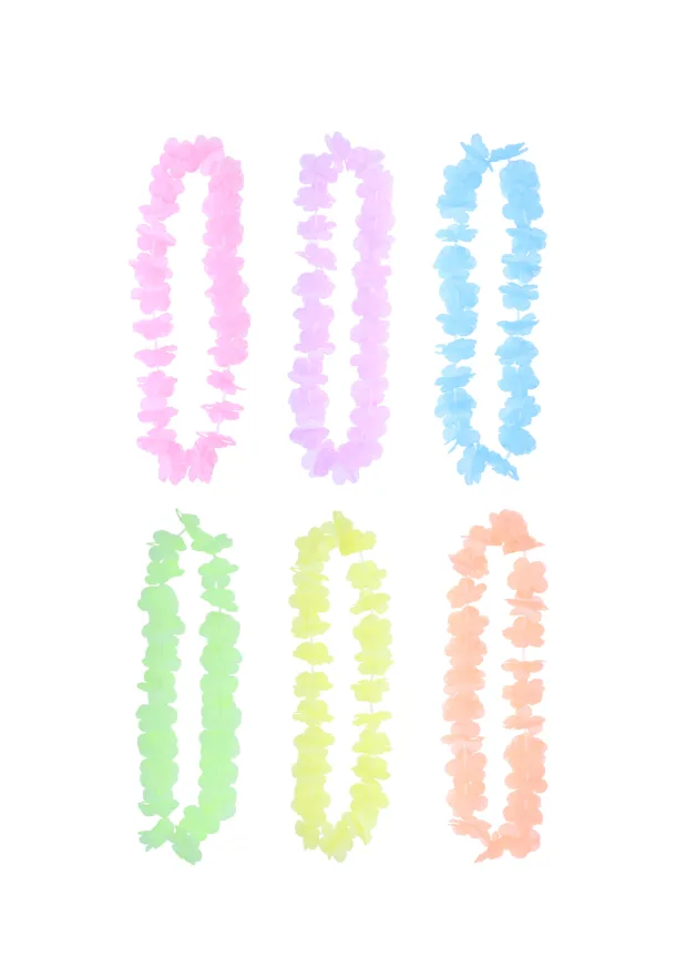 Pastel Assorted Leis Pack Of 12