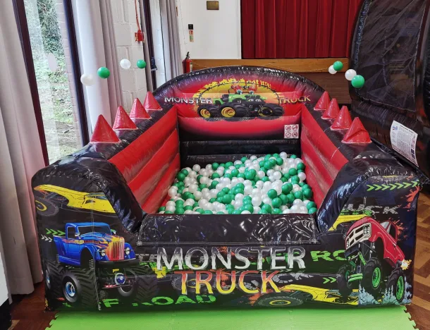 Monster Truck Air Juggler Ball Pool Green And Pearl Balls Colehill Village Hall Wimborne Dorset