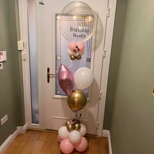 Gold Speckled Bubble Balloon