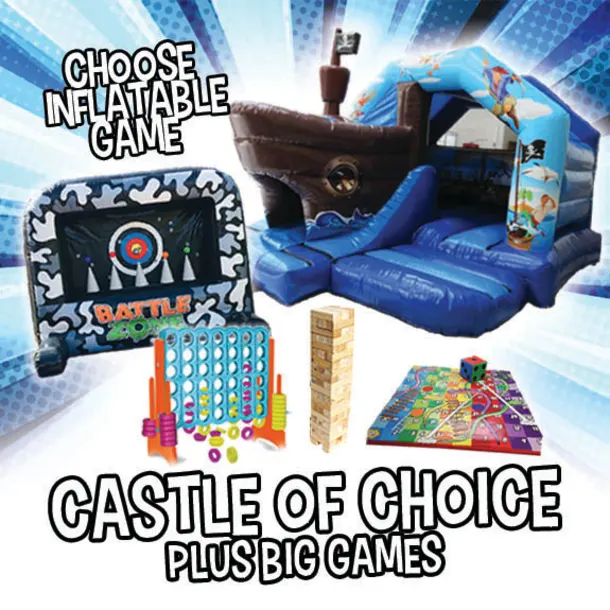 Choose A Bouncy Castle To Go With Nerf Shooting Range  3 Big Games