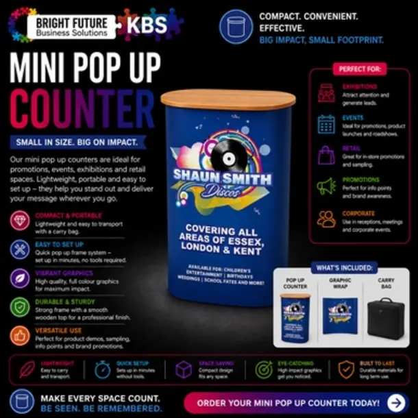 Mini Pop Up Counter Stand