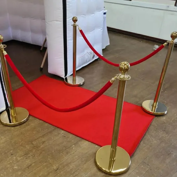 Red Carpet And Barriers