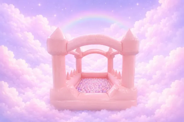8ft Pink Turret Inflatable Ball Pool