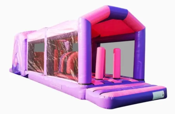 50ft Pink And Purple Obstacle Course