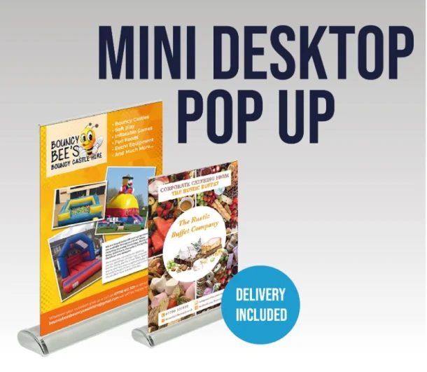 A4 Or A3 Mini Desktop Pop Up Banner