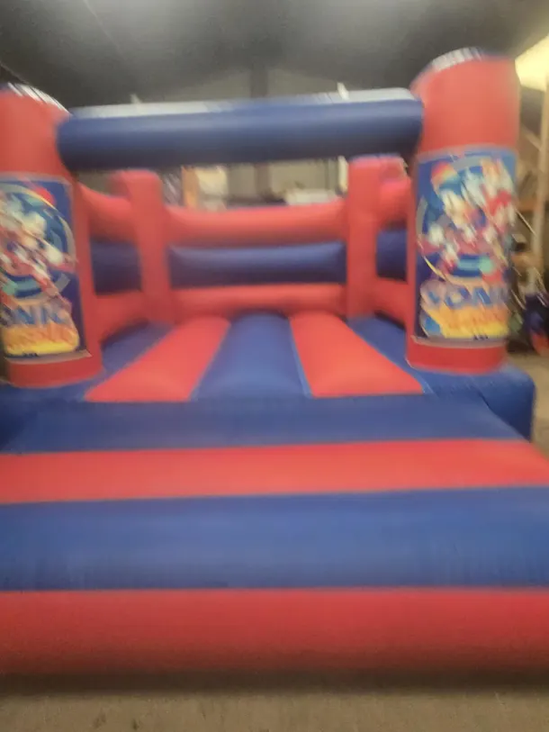 Disney Princess Red And Blue H Frame Bouncy Castle