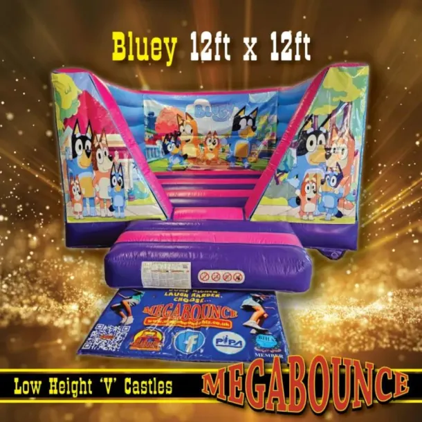 12ft X 12ft Low Height Bluey Bouncy Castle