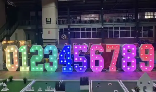 Light Up Double Custom Teen Number Hire
