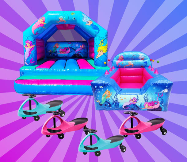 Mermaid Bouncy Castle Package Hire Holbeach, Spalding, Boston