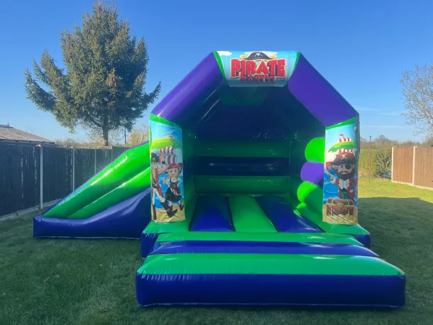 Pirate Themed Green And Purple Castle With Side Slide