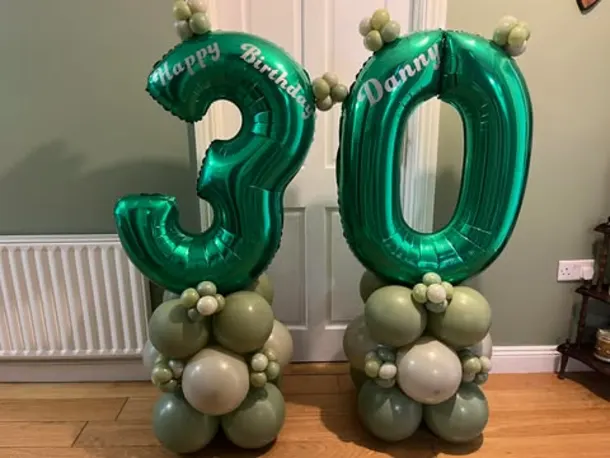 Number Balloon Display
