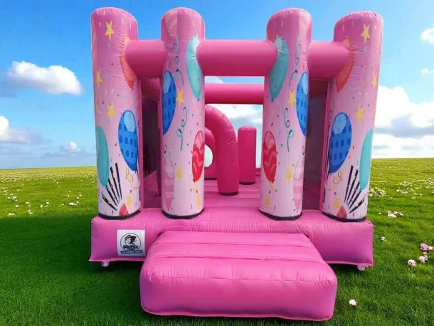 Pink Party Bouncy Castle 10ft X 12ft