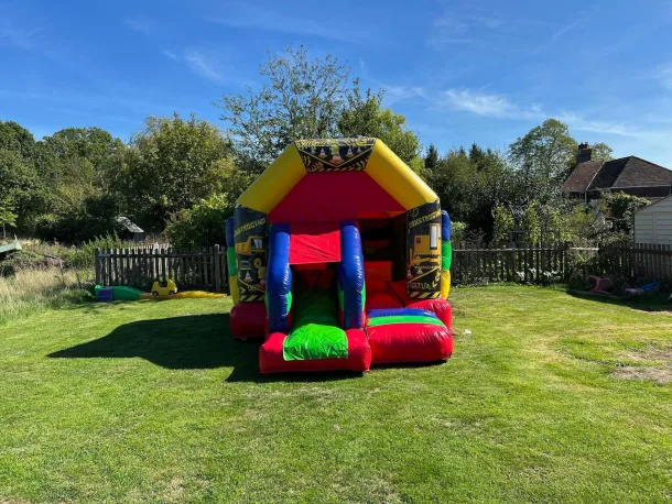Construction Themed Multicoloured Bounce And Slide