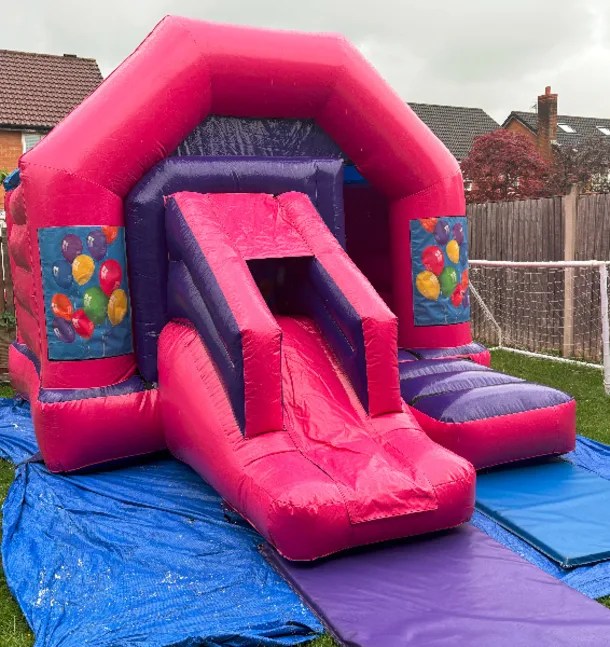 Pink And Purple Combo Castle -combo Balloons Generic