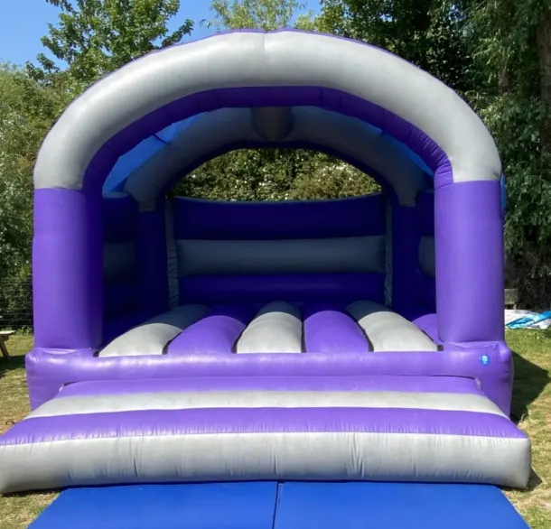 Large Purple And Silver Bouncy Castle