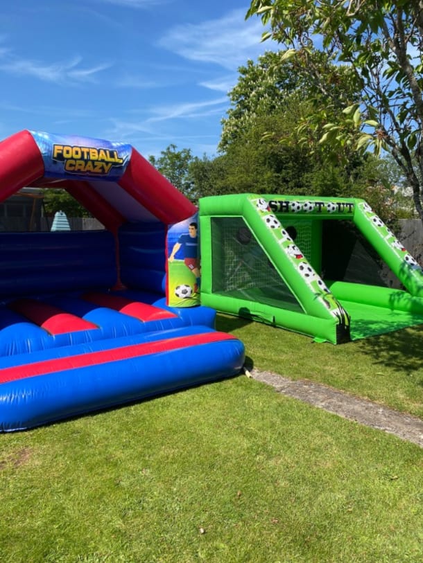 Football Themed Bouncy Castle And Football Penalty Shootout Package