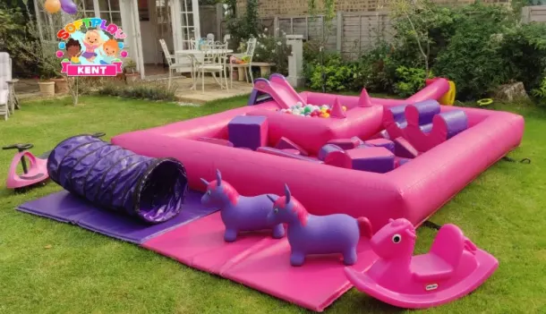 Pink Inflatable Surround And Soft Play Set