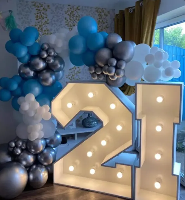 Led 21 With Balloon Garland